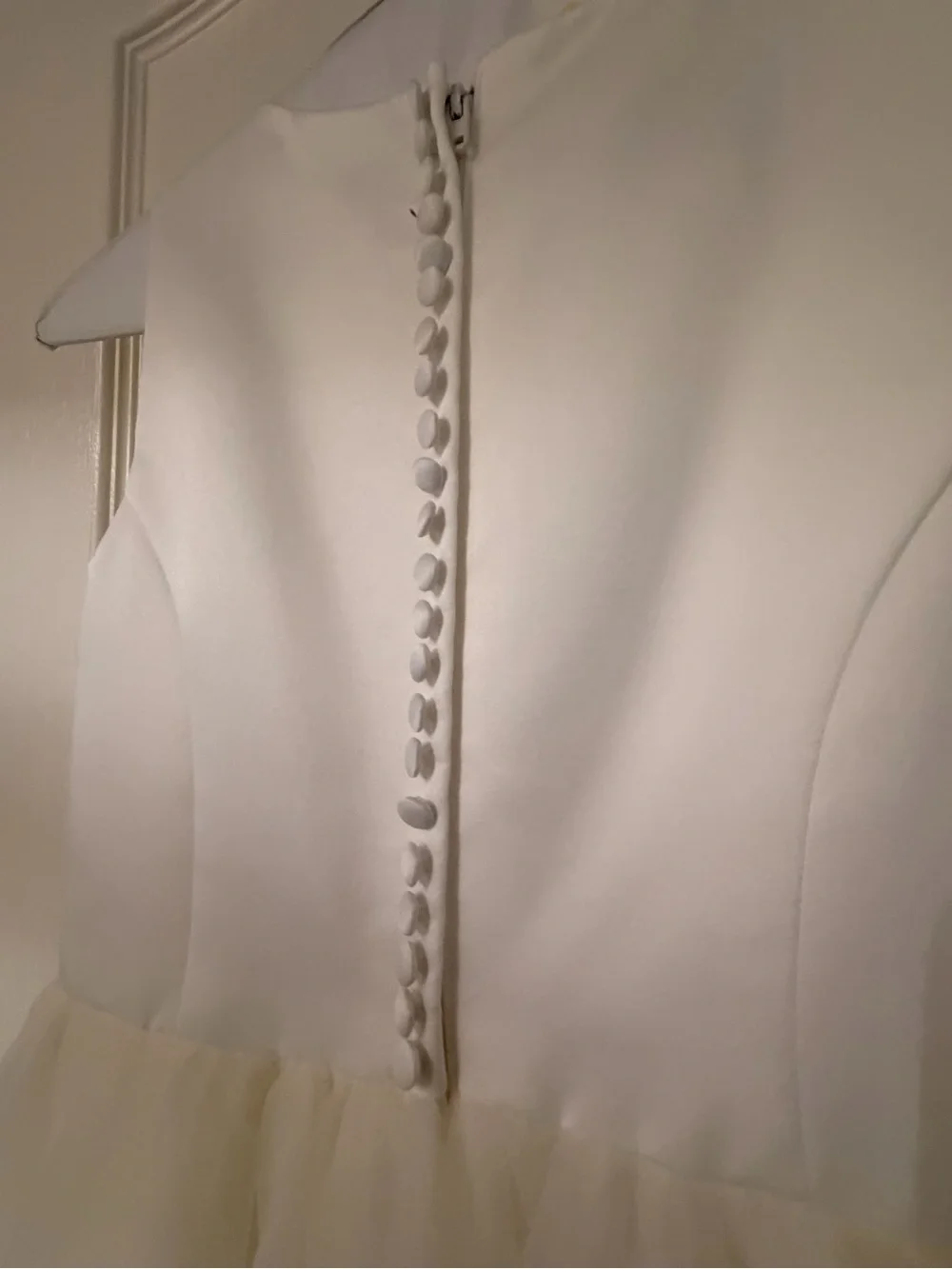 David's Bridal Ivory Girls' Tulle Dress - Picture 2 of 4